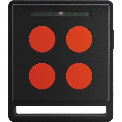 Télécommande Nice Home ECCO5BO – Émetteur Portail et Porte de Garage – 5 Touches, Fréquence 433,92 MHz, Auto-Apprentissage, Noir/Touches Orange – Compatible Motorisation Nice Home