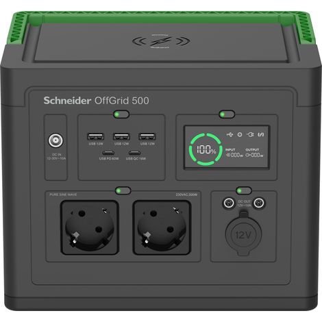 Apc Schneider OffGrid 500 station alimentation noir vert