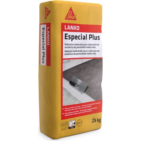 LANKO® Especial Plus - Adhesivo cementoso C1 TE para cerámica - 25 kg - Saco - Blanco