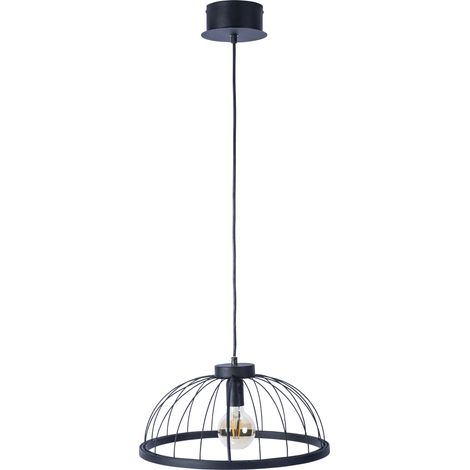 Colgante Cercle LED E27 39W Blanco Neutro - 4000K Negro para Interior de Techo en Comedor, Salón, Cocina