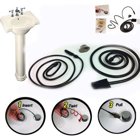 ÉVIER SERPENT FIL FIL ONCLE NETTOYEUR D'ÉVIER TUYAU CÂBLE TUYAU ONCLE SALLE DE BAIN CUISINE (1/3)