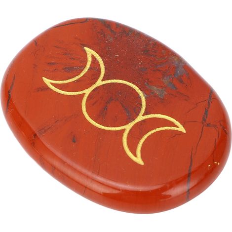 Daumen-Sorgenstein mit eingraviertem Muster, Energieausgleichsstein für Massage, Heilung, Meditation, Angstlinderung, Typ 2 (1/5)