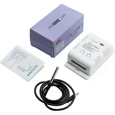 Thermostat intelligent RF433 (1 pièce) avec commande vocale Wi-Fi. étanche. 16 A. compatible avec Alexa. Google Home et Tuya. Interrupteur de température intelligent. (1/5)