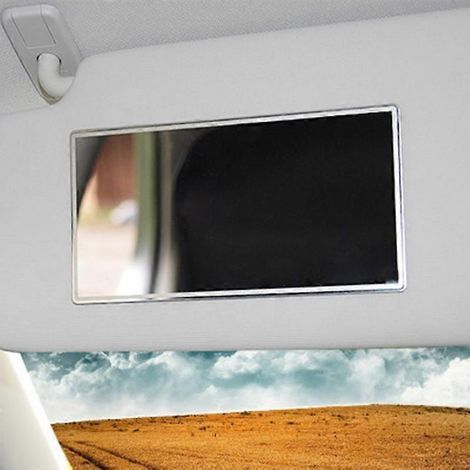 Pare-soleil de voiture avec miroir grand angle, protection solaire, en acier inoxydable, accessoires de décoration intérieure - Pare-soleil (1/5)