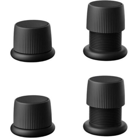 Lot de 4 Rehausseurs Réglables Antidérapants pour Meubles, Lits, Canapés, Tables et Chaises, Pieds de Meubles Réglables De 4,1 à 6,3 cm, Noir (1/4)