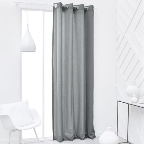Rideau a oeillets - TODAY - 140x240cm - 100% Coton - Acier (1/3)