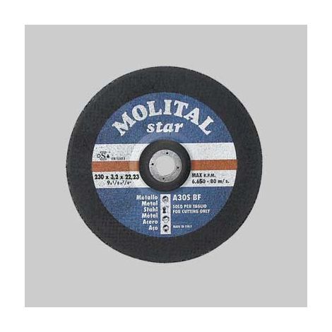 DISCO DA TAGLIO PER FERRO MOLITAL Ø 125x3,2 mm