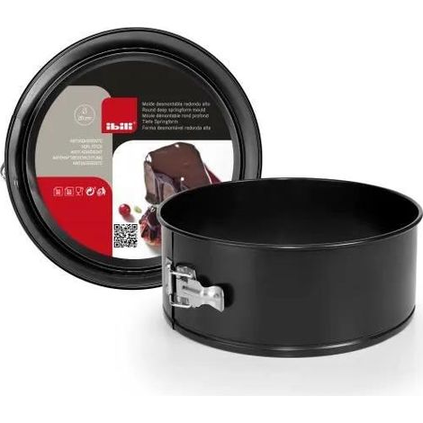 Ibili Moule à pâtisserie noir 20 cm antiadhésif