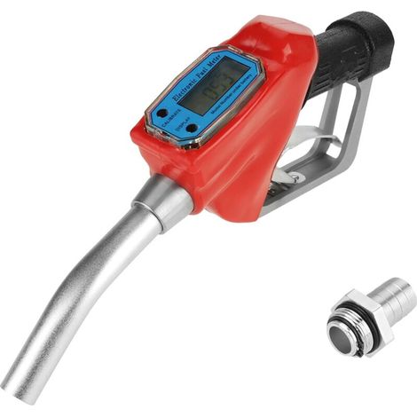 Bomba de transferencia de combustible digital con boquilla para repostaje de gasolina y medidor de flujo. (1/4)