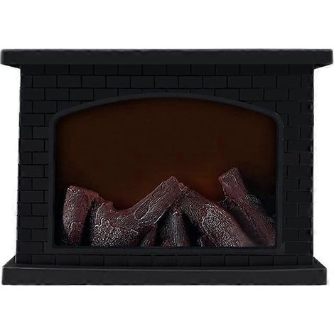 Cheminée électrique Lanterne LED Flamme Bûche pour Décoration Intérieure Noël-- (1/5)