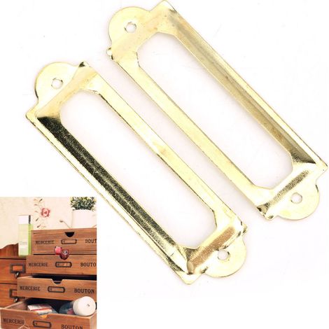 Étiquettes de tiroir F1086, porte-cartes rétro DIY étudiant, 20 pièces, jaunes