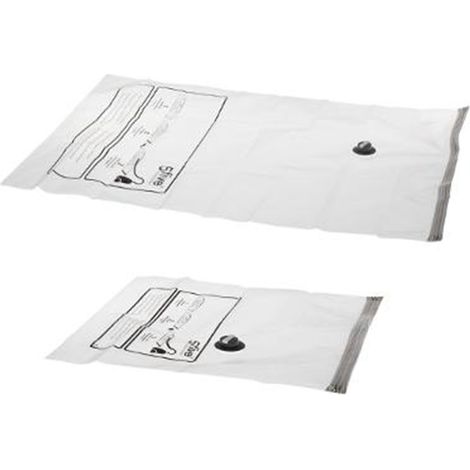 Lot de 2 Sacs de Rangement Air Flat 120cm Blanc (1/4)