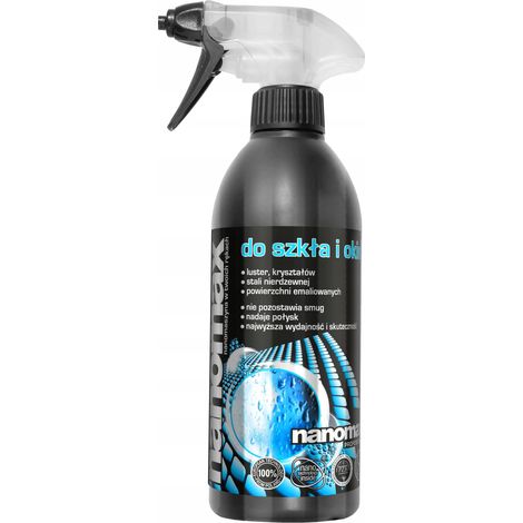 Liquide nettoyant pour verre, miroir et cristal Nanomax 500 ml