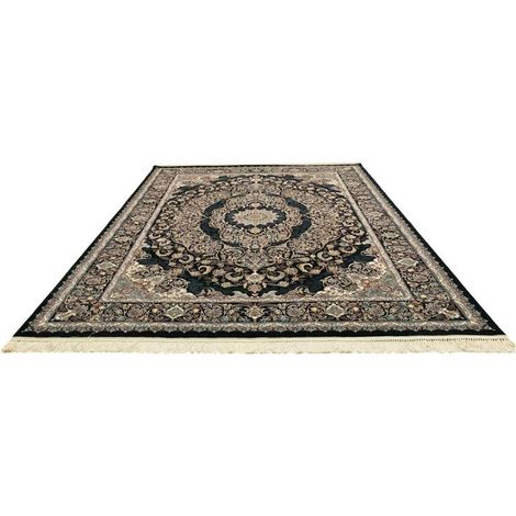 Tapis persan Anil  - 150x100cm, Rectangular - 100% Acrylique - Tissé - Noir