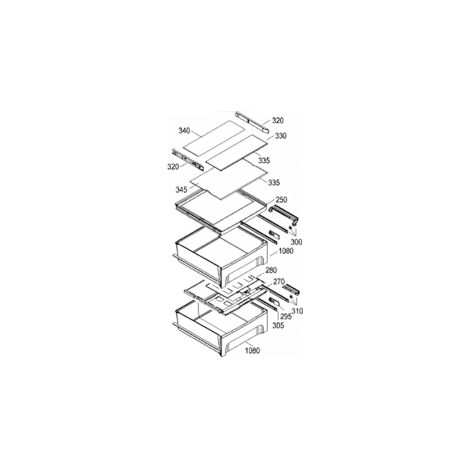 Tiroir compartiment 0 degree c (repere 1080) 9290546 LIEBHERR