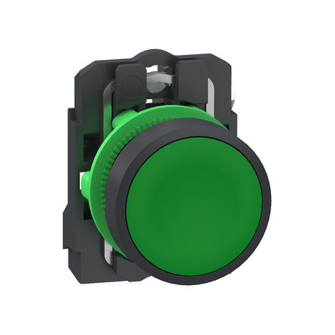Bouton poussoir impulsion Ø22 vert 1NO Push In - XB5AA315