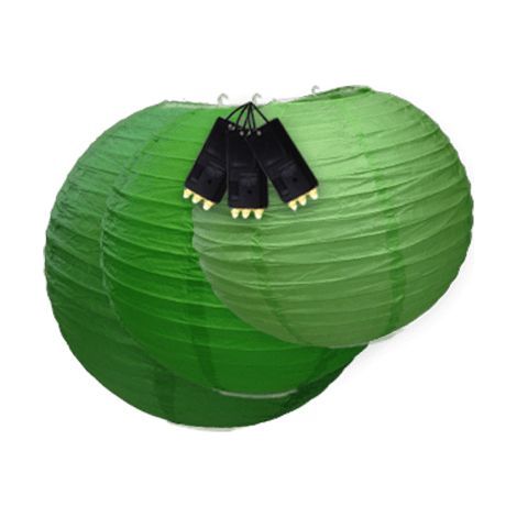 Boules + LED Vertes