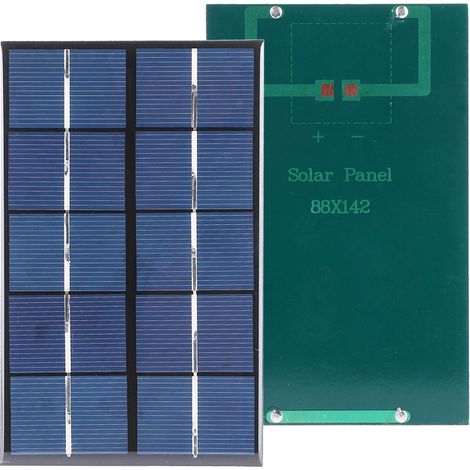 Module de panneau solaire miniature en polysilicium 1,9 W 5 V pour chargeur de batterie de camping extérieur (pièces détachées à monter soi-même) (1/5)
