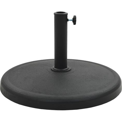 Socle rond de parasol, Support parasol Robuste de Qualité, Polyrésine 19 kg Noir OIB5184E (1/5)