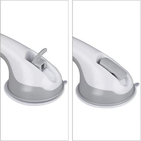 Poignée à ventouse - - Lot de 2 - Blanc - Gris - Accessoires de salle de bain (1/4)