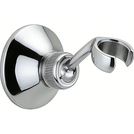 Support de pommeau de douche réglable en plaqué chrome pour flexible de douche standard (1/5)
