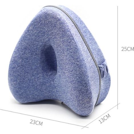 Almohada para rodillas para dormir de lado, cojín elevador de piernas, almohada cómoda para piernas, soportes para rodillas al dormir, almohada ortopédica de espuma viscoelástica para piernas (1/3)