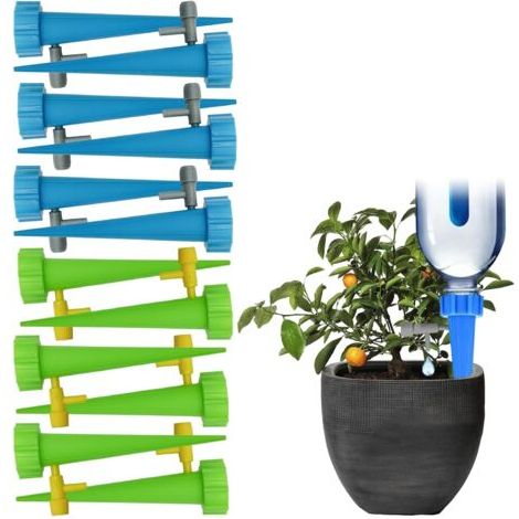30PCS Dispositif D'irrigation Automatique,Arroseur Automatique Plantes avec Vannes,Pics réglables pour fleurs,Abreuvoir pour Plantes en Pot,Goutte à Goutte Bouteille Système d'irrigation des Pl (1/4)