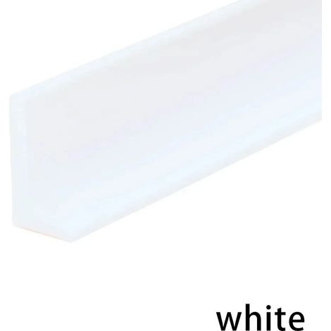 (White-about 2.0m)Bathroom Retention Water Barrier Strip Dry & Wet Separation Strip Shower Water Stopper Water Blocker Seal Strip (1/4)