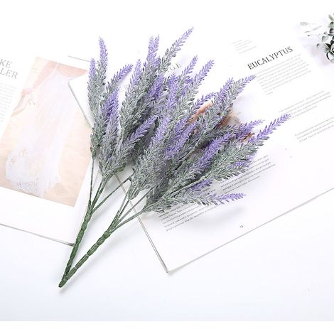 Lavande Artificielle - Bouquet Faux Lavande Violet 37 cm - Décoration Intérieure Extérieure - Centre de Table Mariage DIY - 1 Pièce (1/3)