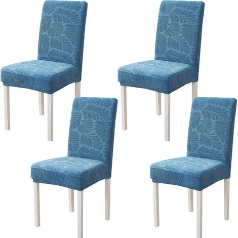Housse De Chaise - Jacquard Extensible - Pour Chaise De Salle À Manger Hauteur Dos 45 À 55 Cm Largeur 39 À 46 Cm - Usage Intérieur Et Professionnel - 2 Pièces (1/5)