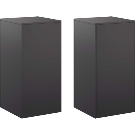 Soporte de plantas 2 pcs Negro 40 x 40 x 80 cm Acero vidaXL (1/5)