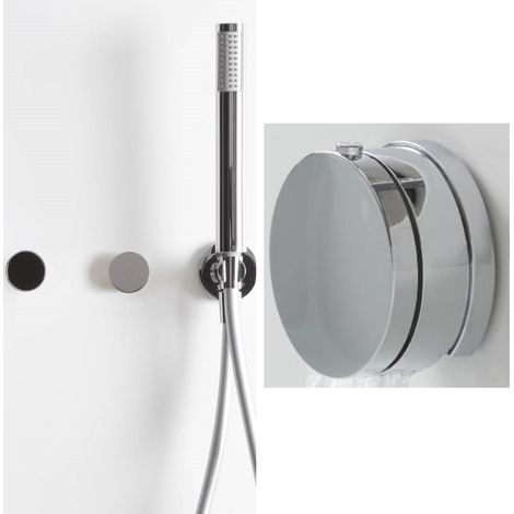 Milano Vis 2 Outlet Digital Thermostatic Mixer Shower Control with Hand Shower Handset Kit Overflow Bath Filler Tap and Pop Up Click Clack Waste - Chrome (1/5)