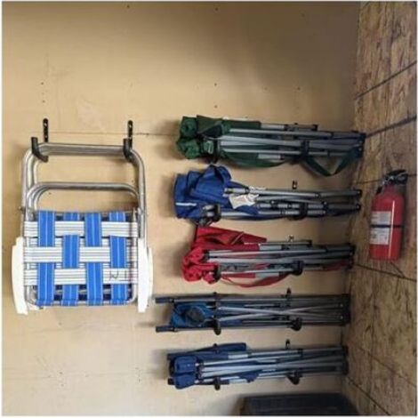 Lot de 6 crochets de garage 20 cm robustes en acier et EVA pour accrocher vélos, chaises, tuyaux, usage intérieur et extérieur (1/5)