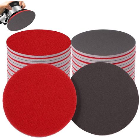 20 Pièces Éponges Abrasives, Grains 2000 Blocs De Ponçage Lavables Et Réutilisables, Rond Éponges De Ponçage, Papier Abrasif Sec et Humide, Flexibles Eponge Abrasive, pour Poncer, Polir, Dérouiller (1/5)