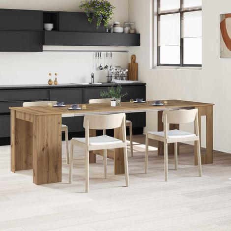 vidaXL Dinning Table 240 x 85 x 75 cm Engineered Wood Artisan Oak