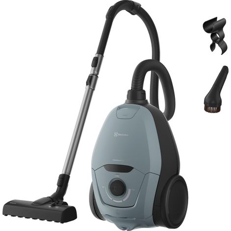 Aspirateur avec Sac EUSP-2MB4B, Silencieux 64 DB, Brosse AllFloor Auto Tous Sols, Filtration HEPA Lavable, Rayon d’Action 12 m, 3,5 L, Bleu Denim Clair (1/5)