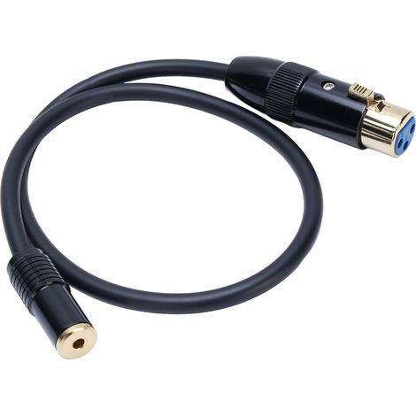 XLR to 3.5mm Stereo Cable, XLR Female to 3.5mm Female Adapter Cable with 24K Gold Plated Connectors and Metal Shielding, Ideal for Computer Speakers (1/5)