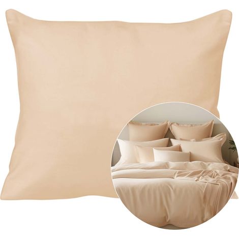 Kissenbezug 50x80 cm, Baumwollsatin, hellbeige, einfarbig beige (1/5)
