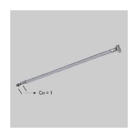 FLESSIBILE INOX PER MONOCOMANDO CORTO  F 3/8 x M 12 cm 35     MADE IN ITALY