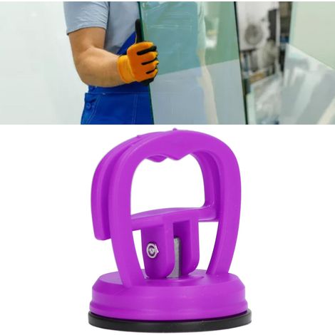 Mini ventouse de réparation de bosses, ventouse à verre haute résistance à une seule griffe, ventouse pour le déplacement de carrelage, violette. (1/5)