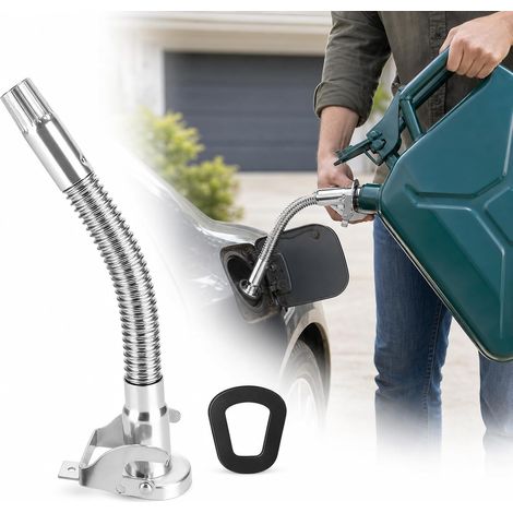 1 Pièces Bec Verseur de Carburant en Acier Inoxydable pour Jerricans Métal de 5l 10l 20l, Inoxydable Bec Flexible pour Réservoirs Huile, pour Le Stockage et La Gestion Des Liquides (1/5)