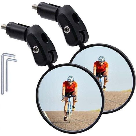 Bike mirrors Mountain road bike foldable convex mirrors Universal reflectors Cycling equipment (1/4)
