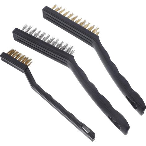 Brosse de nettoyage en laiton, fil cuivre et d'acier inoxydable, 1 jeu (1/5)
