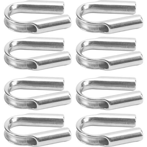 10 Pièces Embout de Tube Inox 304, Protection Câble Métallique Treuil, Accessoire Nautique M6, Manchon de Rallonge (1/5)