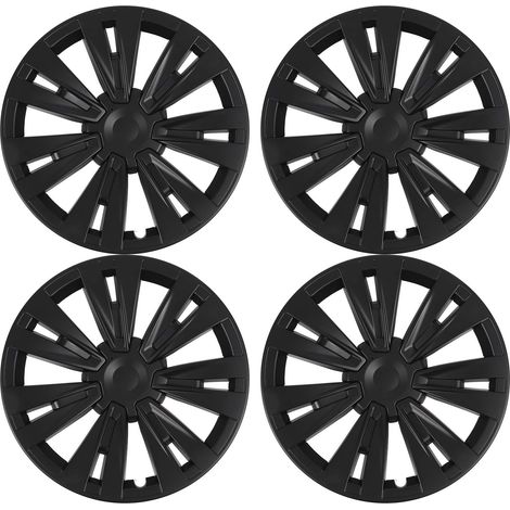 4 enjoliveurs 19 pouces jantes style Model X Plaid pour Tesla Model Y 2020-2023, noir mat, capuchons de roue de remplacement (1/5)
