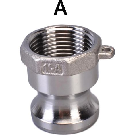 Adaptateur de raccord Camlock à came en acier inoxydable 304 (A-1/2") pour pompes à tuyau, raccord rapide MPT/FPT à barbes. (1/5)