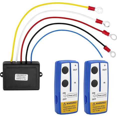 Télécommande pour treuil, télécommande radio pour treuil électrique, portée 30-70 m, 12V, piles non incluses (1/5)