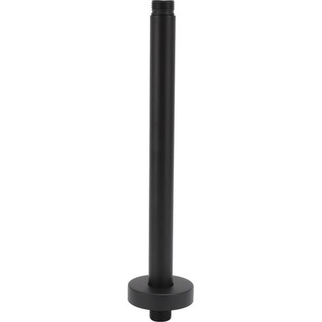 25 cm langer, wandmontierter Duscharm aus mattschwarzem Edelstahl, einfach zu montieren (1/5)