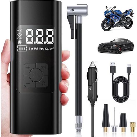 Tragbare Reifenpumpe 4500 mAh Akku 150 PSI kabellose Smart-Reifenpumpe präzise LCD-Druckanzeige pumpt Autos Fahrräder Motorräder und Reifen 3x (1/5)