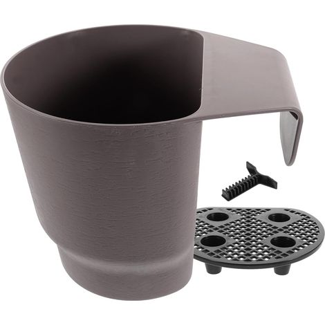 Hanging Balcony Planter 8.86 x 7.68 x 18 mm Plastic Hanging Flower Pot Balcony Hanging for Guardrail Outdoor Garden and Indoor Decoration (1/5)